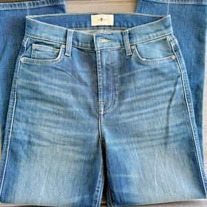 7 for All Mankind high waisted cropped straight jean